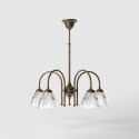 Candelabru stil neoclasic din alama si sticla Elide