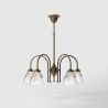 Candelabru stil neoclasic din alama si sticla Elide
