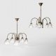 Candelabre, Lustre - Candelabru stil neoclasic din alama si sticla Elide