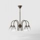 Candelabre, Lustre - Candelabru stil neoclasic din alama si sticla Elide
