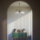 Candelabre, Lustre - Candelabru stil neoclasic din alama si sticla Elide