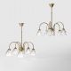 Candelabre, Lustre - Candelabru stil neoclasic din alama si sticla Elide