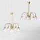 Candelabre, Lustre - Candelabru stil neoclasic din alama si sticla Elide