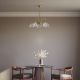 Candelabre, Lustre - Candelabru stil neoclasic din alama si sticla Elide