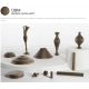 Candelabre, Lustre - Candelabru stil neoclasic din alama si sticla Elide