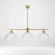 Candelabre, Lustre - Candelabru stil neoclasic din alama si sticla Elide