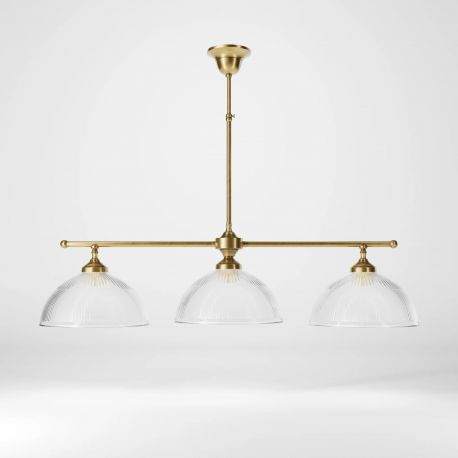Candelabre, Lustre - Candelabru stil neoclasic din alama si sticla Elide