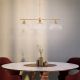 Candelabre, Lustre - Candelabru stil neoclasic din alama si sticla Elide