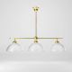 Candelabre, Lustre - Candelabru stil neoclasic din alama si sticla Elide