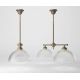 Candelabre, Lustre - Candelabru stil neoclasic din alama si sticla Elide