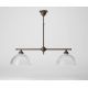 Candelabre, Lustre - Candelabru stil neoclasic din alama si sticla Elide