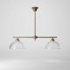 Candelabre, Lustre - Candelabru stil neoclasic din alama si sticla Elide