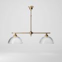 Candelabru stil neoclasic din alama si sticla Elide