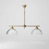Candelabru stil neoclasic din alama si sticla Elide