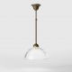 Pendule, Lustre suspendate - Lustra stil neoclasic din alama si sticla Elide