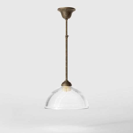 Pendule, Lustre suspendate - Lustra stil neoclasic din alama si sticla Elide