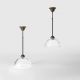 Pendule, Lustre suspendate - Lustra stil neoclasic din alama si sticla Elide