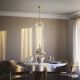 Pendule, Lustre suspendate - Lustra stil neoclasic din alama si sticla Elide