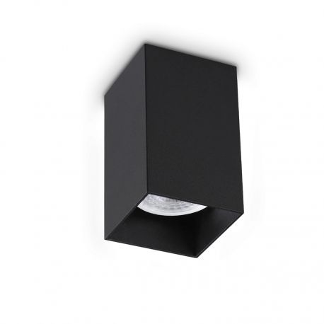 Plafoniere cu spoturi, Spoturi aplicate - Spot aplicat tavan LOOK PL1 SQUARE D60 H100 NERO