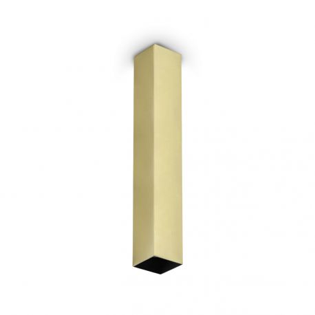 Plafoniere cu spoturi, Spoturi aplicate - Spot aplicat tavan LOOK PL1 SQUARE D60 H400 OTTONE