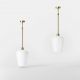 Pendule, Lustre suspendate - Lustra design italian din alama si sticla Talis