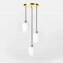Lustra design italian din alama si sticla Talis