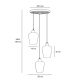 Pendule, Lustre suspendate - Lustra design italian din alama si sticla Talis