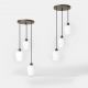 Pendule, Lustre suspendate - Lustra design italian din alama si sticla Talis