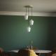Pendule, Lustre suspendate - Lustra design italian din alama si sticla Talis