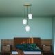 Pendule, Lustre suspendate - Lustra design italian din alama si sticla Talis