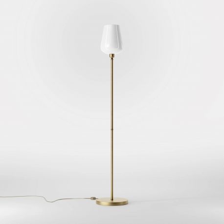 Lampadare - Lampa de podea design italian din alama si sticla Talis