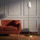 Lampadare - Lampa de podea design italian din alama si sticla Talis