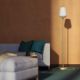 Lampadare - Lampa de podea design italian din alama si sticla Talis