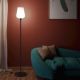 Lampadare - Lampa de podea design italian din alama si sticla Talis