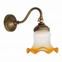 Aplica de perete stil clasic italian din alama si sticla Bell