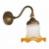 Aplica de perete stil clasic italian din alama si sticla Bell