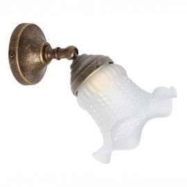Aplica de perete stil clasic italian din alama si sticla Bell