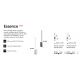 Veioze - Veioza LED minimalista ESSENCE TL ROUND NERO 3000K
