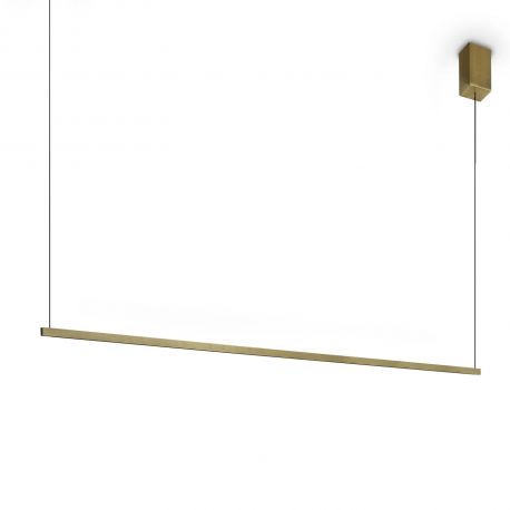 Pendule, Lustre suspendate - Lustra LED suspendata minimalista ESSENCE SP SQUARE OTTONE 3000K