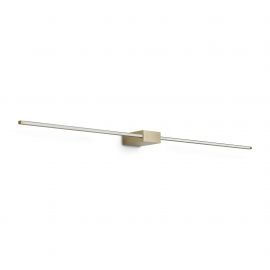Aplice, corpuri de iluminat pentru pereti - Aplica Led stil minimalist ESSENCE AP SQUARE D115 LUCE DIR. OTTONE 3000K