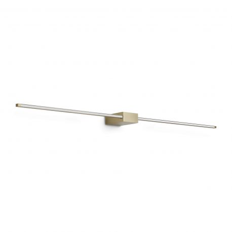 Aplice, corpuri de iluminat pentru pereti - Aplica Led stil minimalist ESSENCE AP SQUARE D115 LUCE DIR. OTTONE 3000K