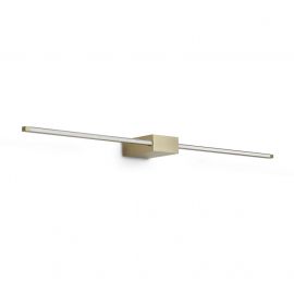 Aplice, corpuri de iluminat pentru pereti - Aplica Led stil minimalist ESSENCE AP SQUARE D075 LUCE DIR. OTTONE 3000K