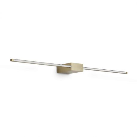 Aplice, corpuri de iluminat pentru pereti - Aplica Led stil minimalist ESSENCE AP SQUARE D075 LUCE DIR. OTTONE 3000K