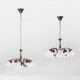 Candelabre, Lustre - Candelabru stil clasic italian din alama si sticla Ricciolo