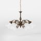 Candelabre, Lustre - Candelabru stil clasic italian din alama si sticla Ricciolo