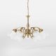 Candelabre, Lustre - Candelabru stil clasic italian din alama si sticla Ricciolo