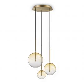 Pendule, Lustre suspendate - Lustra suspendata design modern EQUINOXE SP3 AMBRA SFUMATO