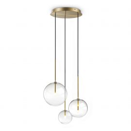 Pendule, Lustre suspendate - Lustra suspendata design modern EQUINOXE SP3 OTTONE