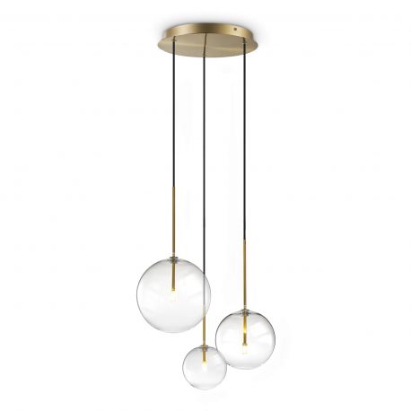 Pendule, Lustre suspendate - Lustra suspendata design modern EQUINOXE SP3 OTTONE