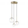 Lustra suspendata design modern EQUINOXE SP3 OTTONE
